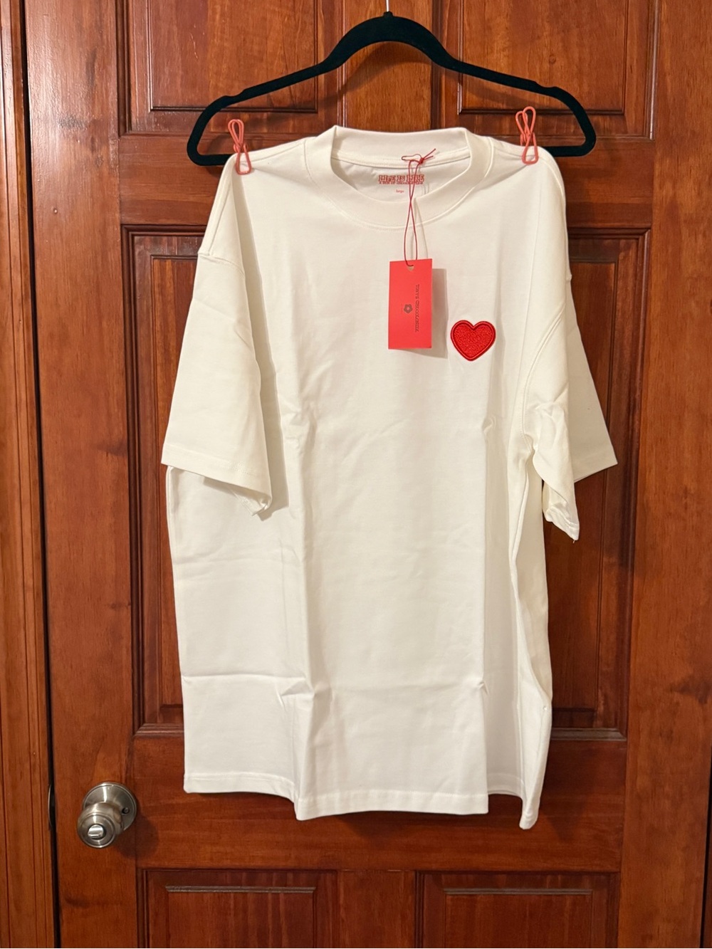 CJ Hendry - Tony’s Chocoloney White Short Sleeve Tee with Red Heart Patch